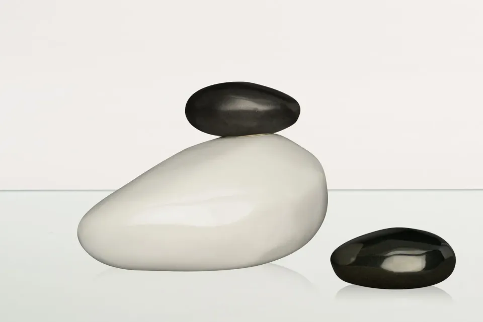 Pulvis Art Urns Pietra set urna cineraria grande e urnetta ricordo