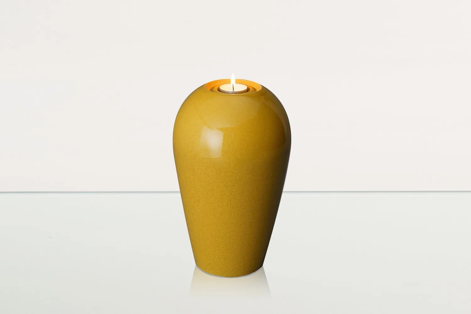 Pulvis Art Urns Serenità urna cineraria grande in ceramica con candela
