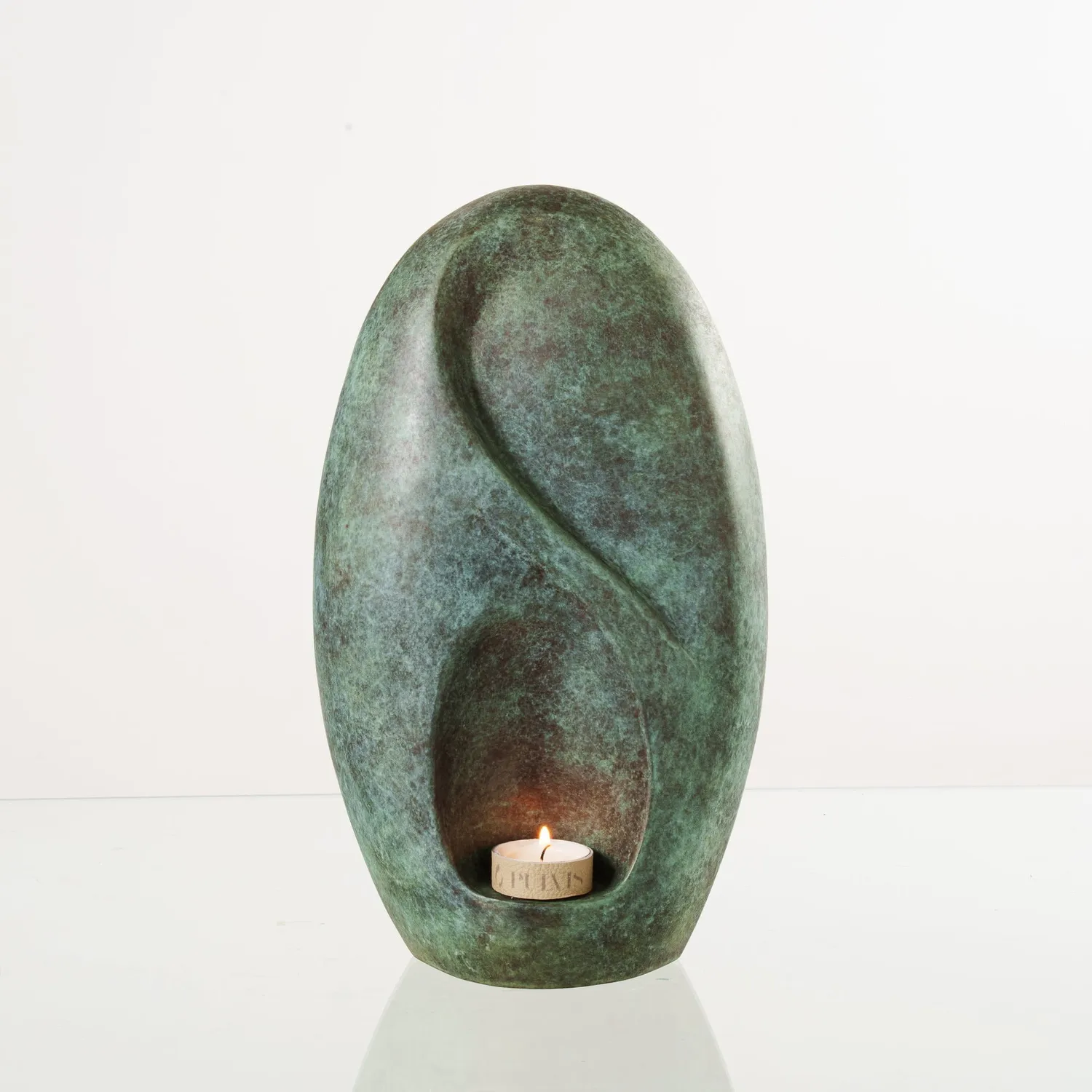 Pulvis Art Urns Eternity urna cineraria in bronzo patina verde