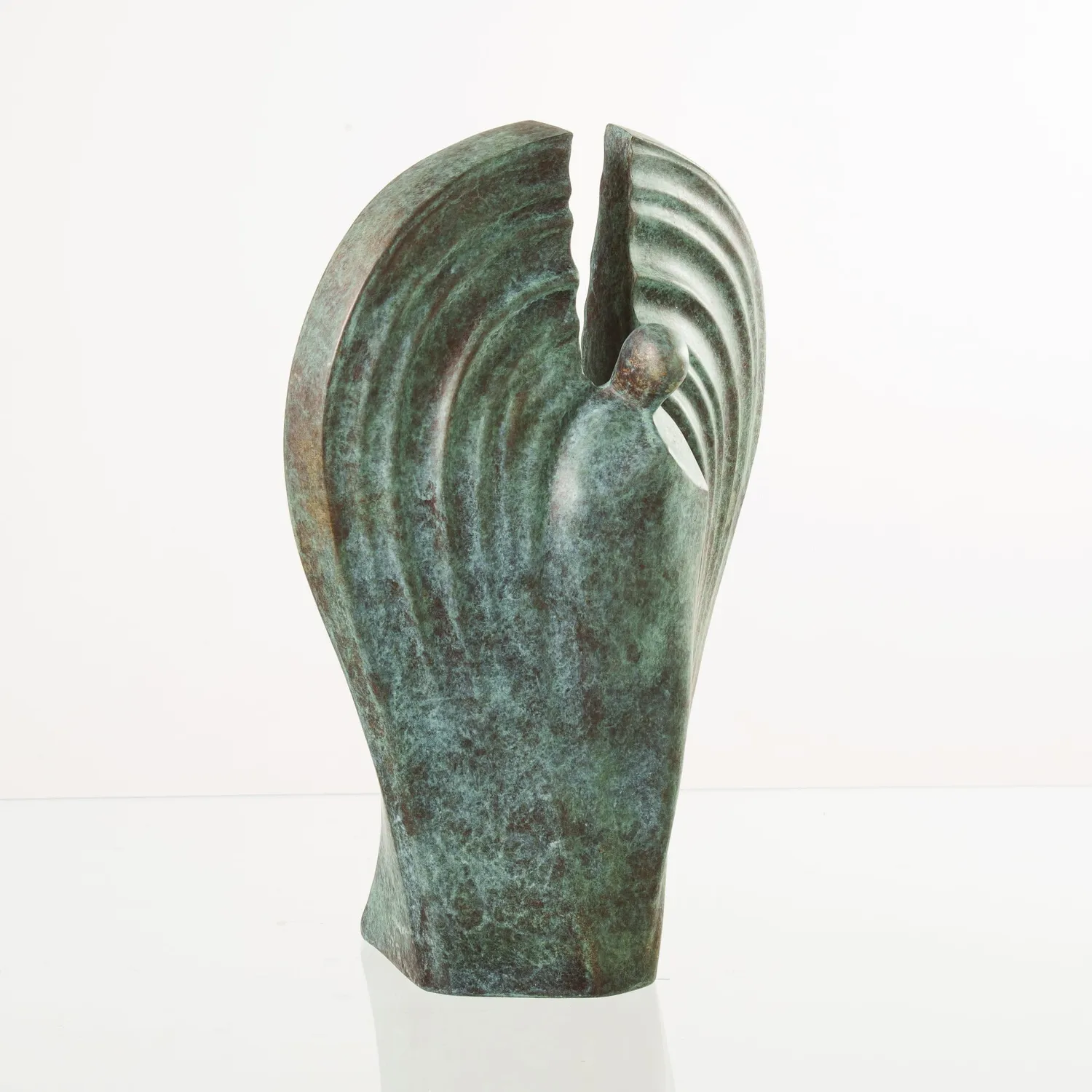 Pulvis Art Urns Guardian urna cineraria in bronzo patina verde