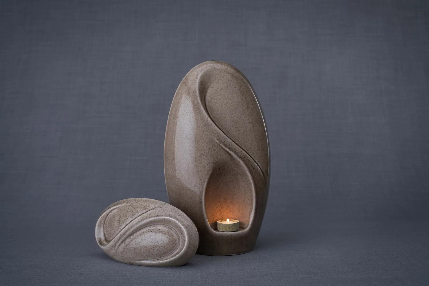 Pulvis Art Urns Eternity set urna grande e ricordo in ceramica
