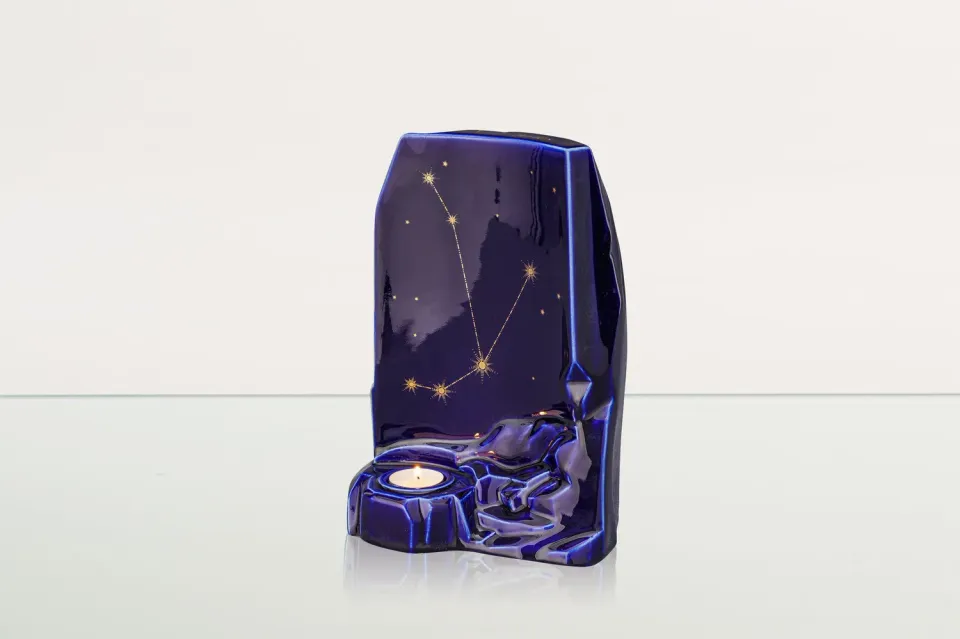 Pulvis Art Urns urna cineraria zodiacale grande con candela