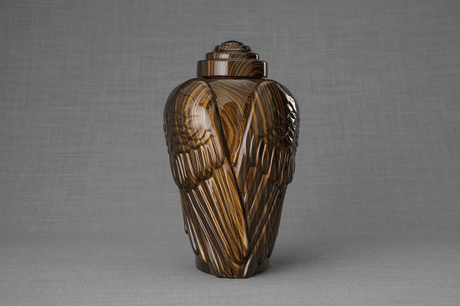Pulvis Art Urns Ali WI-L urna ceramica strisce di legno