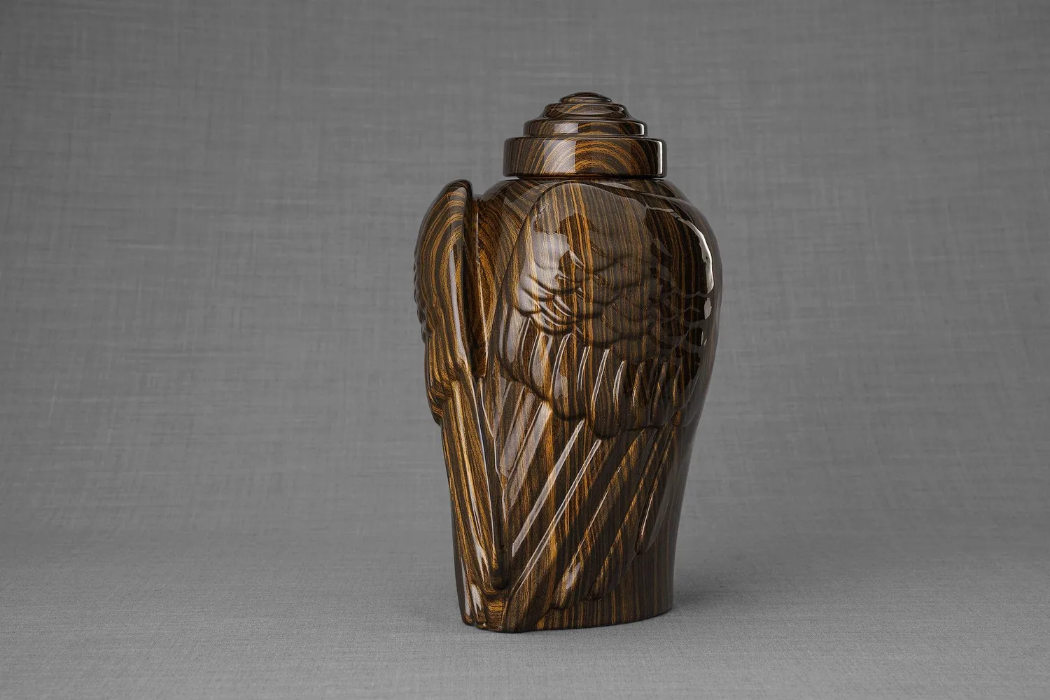 Pulvis Art Urns Ali WI-L urna ceramica strisce di legno