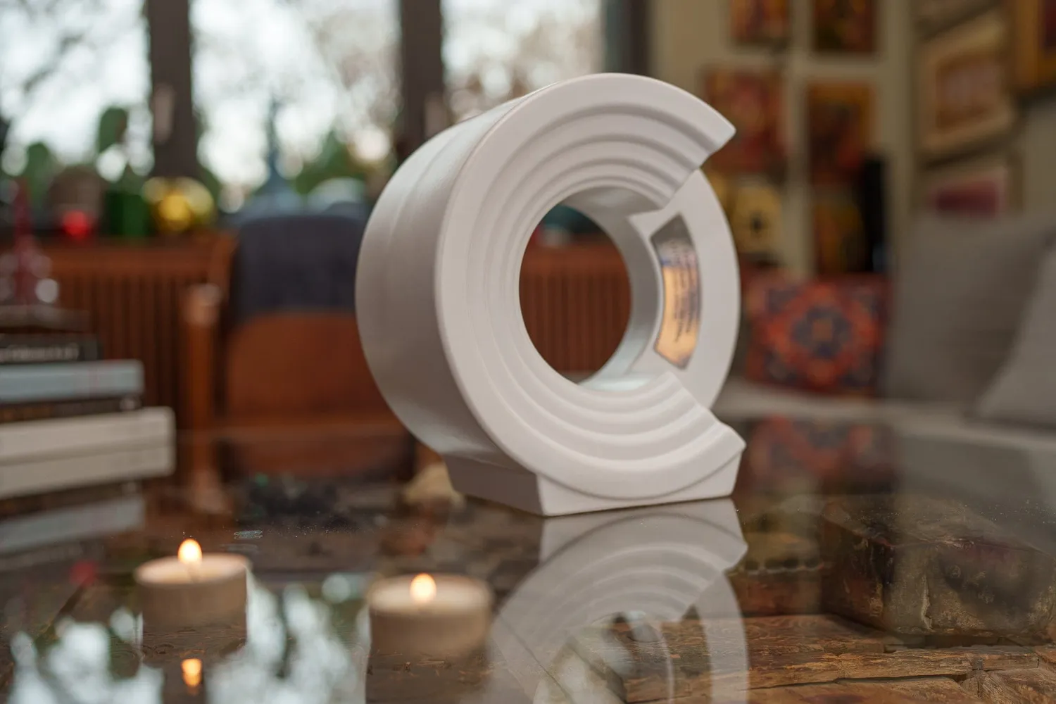 Pulvis Art Urns Solace SO-L urna cineraria ceramica bianco opaco