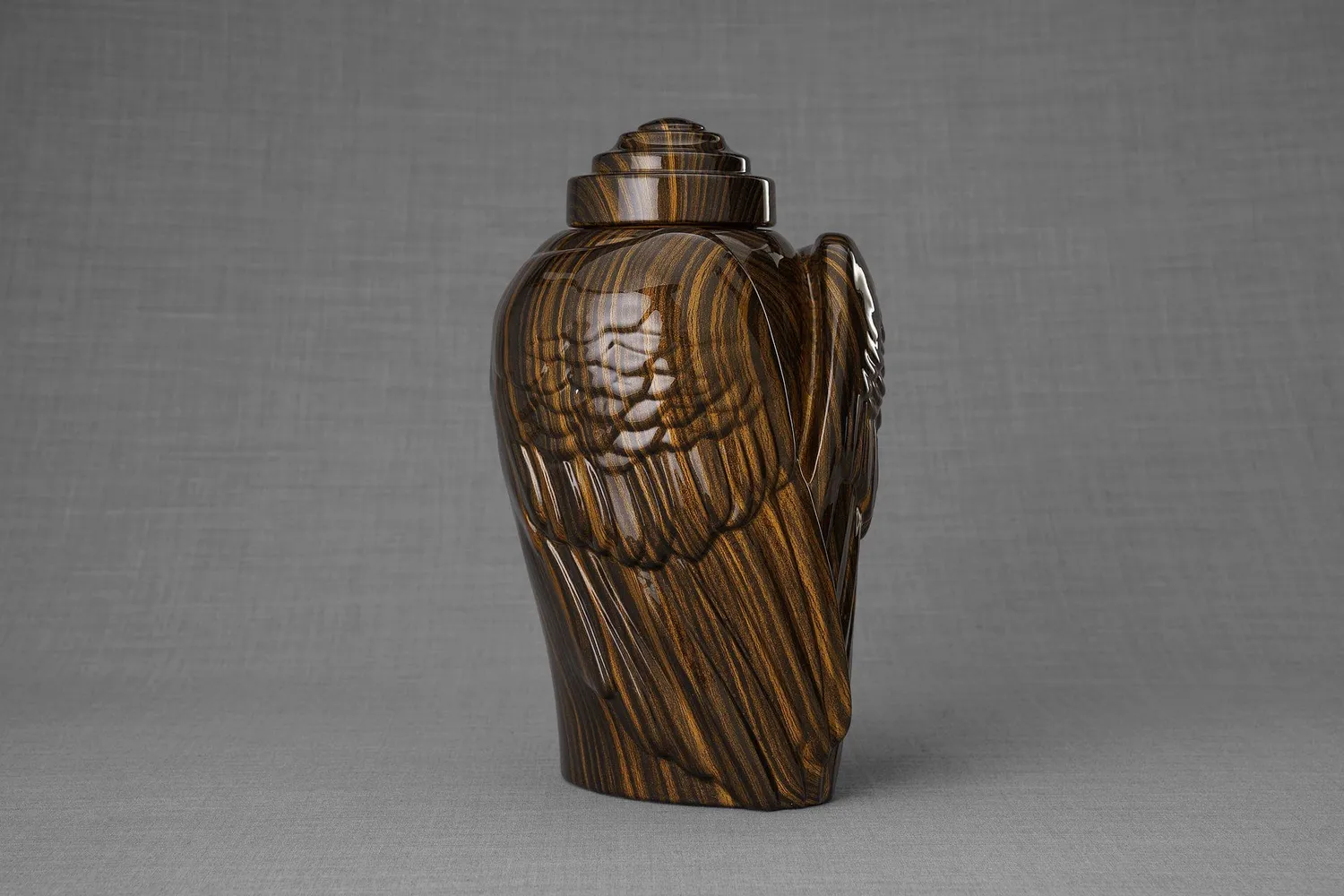 Pulvis Art Urns Ali WI-L urna ceramica strisce di legno