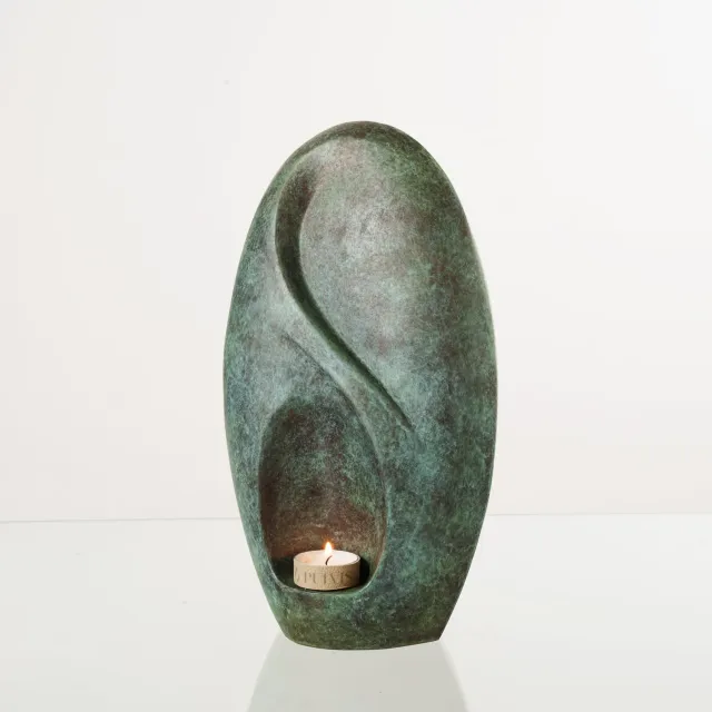 Pulvis Art Urns Eternity urna cineraria in bronzo patina verde