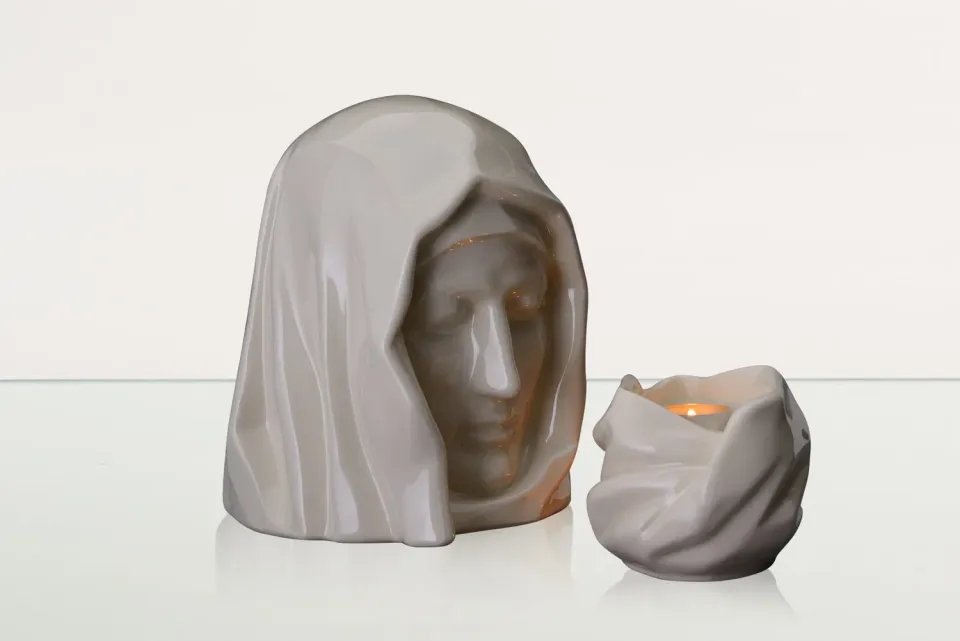 Pulvis Art Urns La Santa Madre set urne cinerarie ceramica
