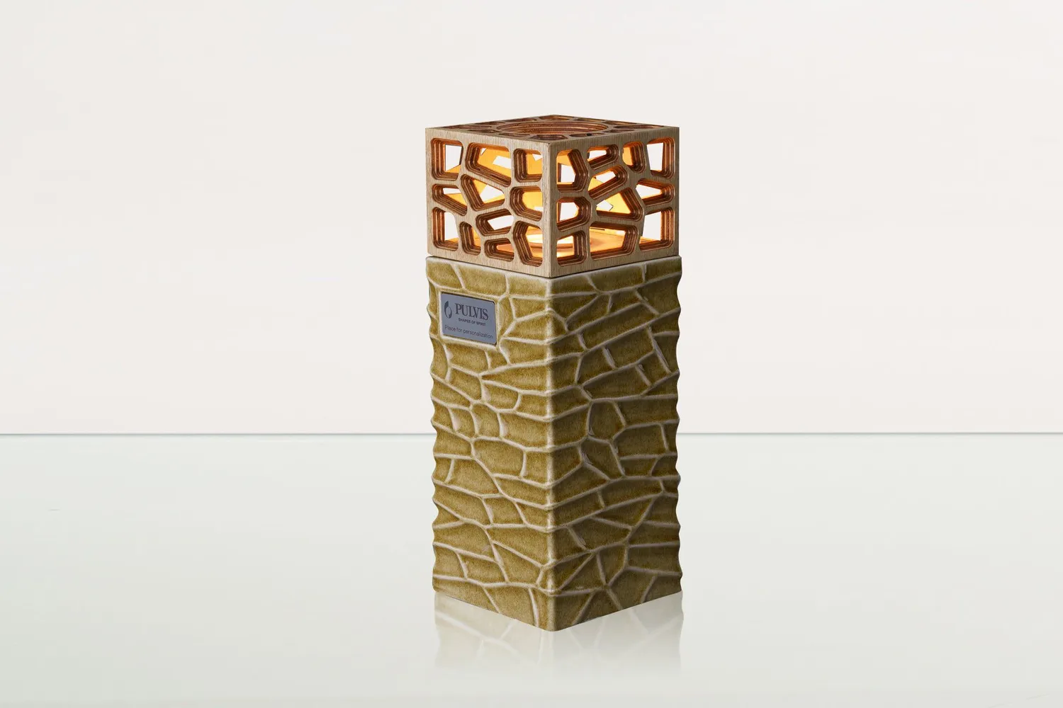 Pulvis Art Urns Everlasting Flame urna cineraria con candela