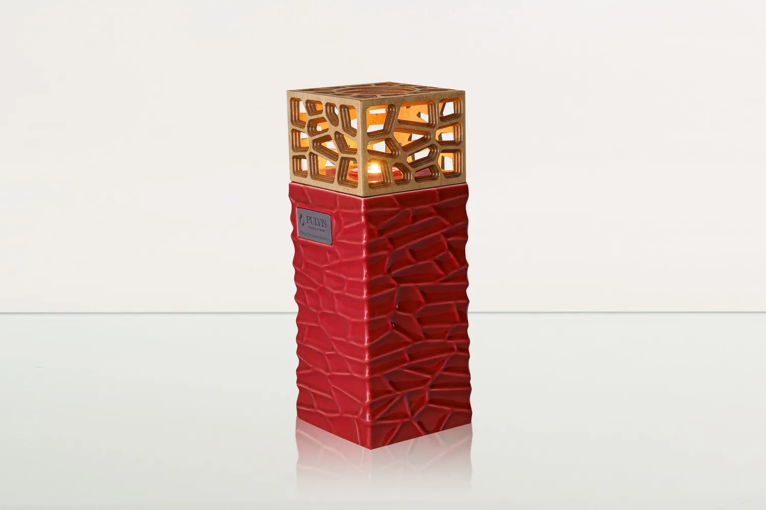 Pulvis Art Urns Everlasting Flame urna cineraria con candela
