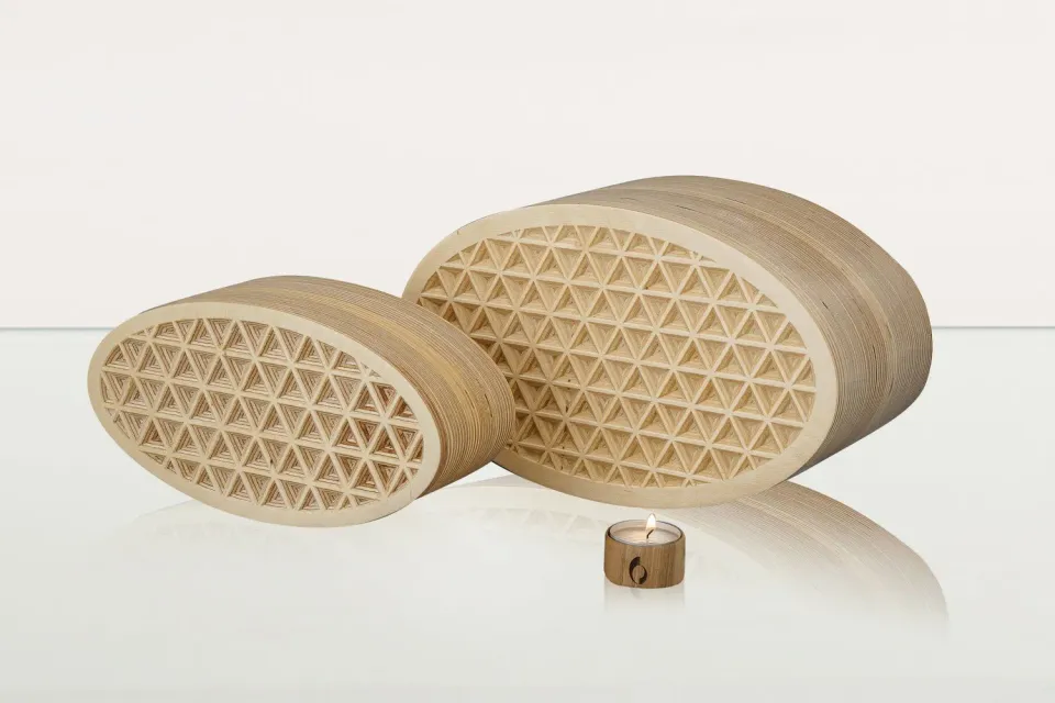 Pulvis Art Urns Commemorativa urna legno