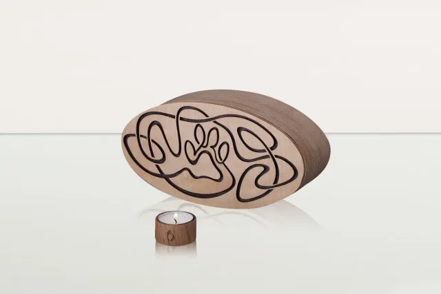 Pulvis Art Urns Cosmic Paw urna per animali legno multistrato 0,95 L