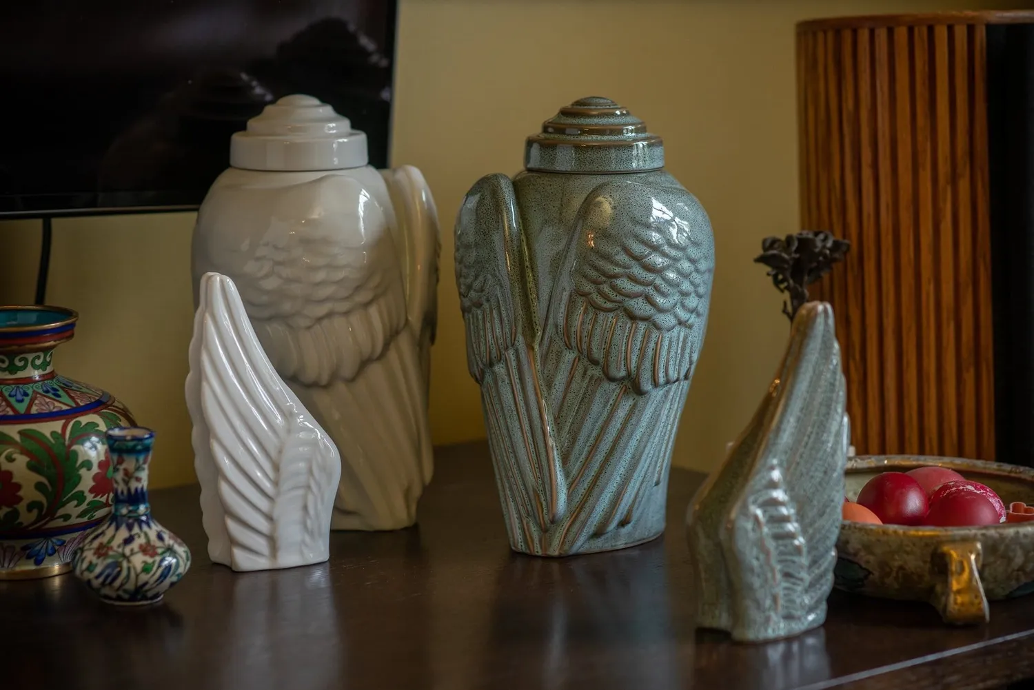 Pulvis Art Urns Ali set urne cinerarie grande e ricordo