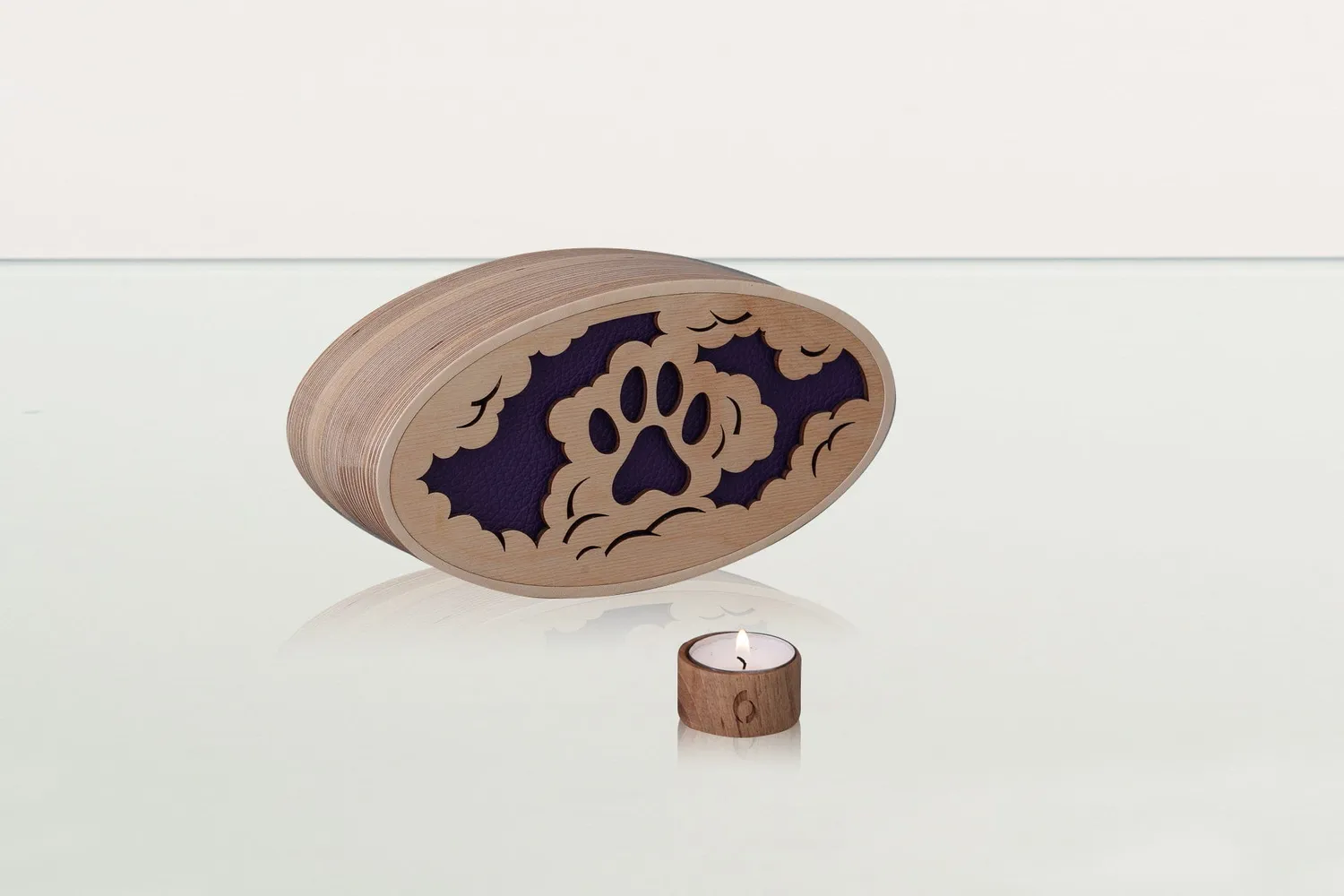 Pulvis Art Urns Zampa del Cielo urna per animali in compensato 0,95 L