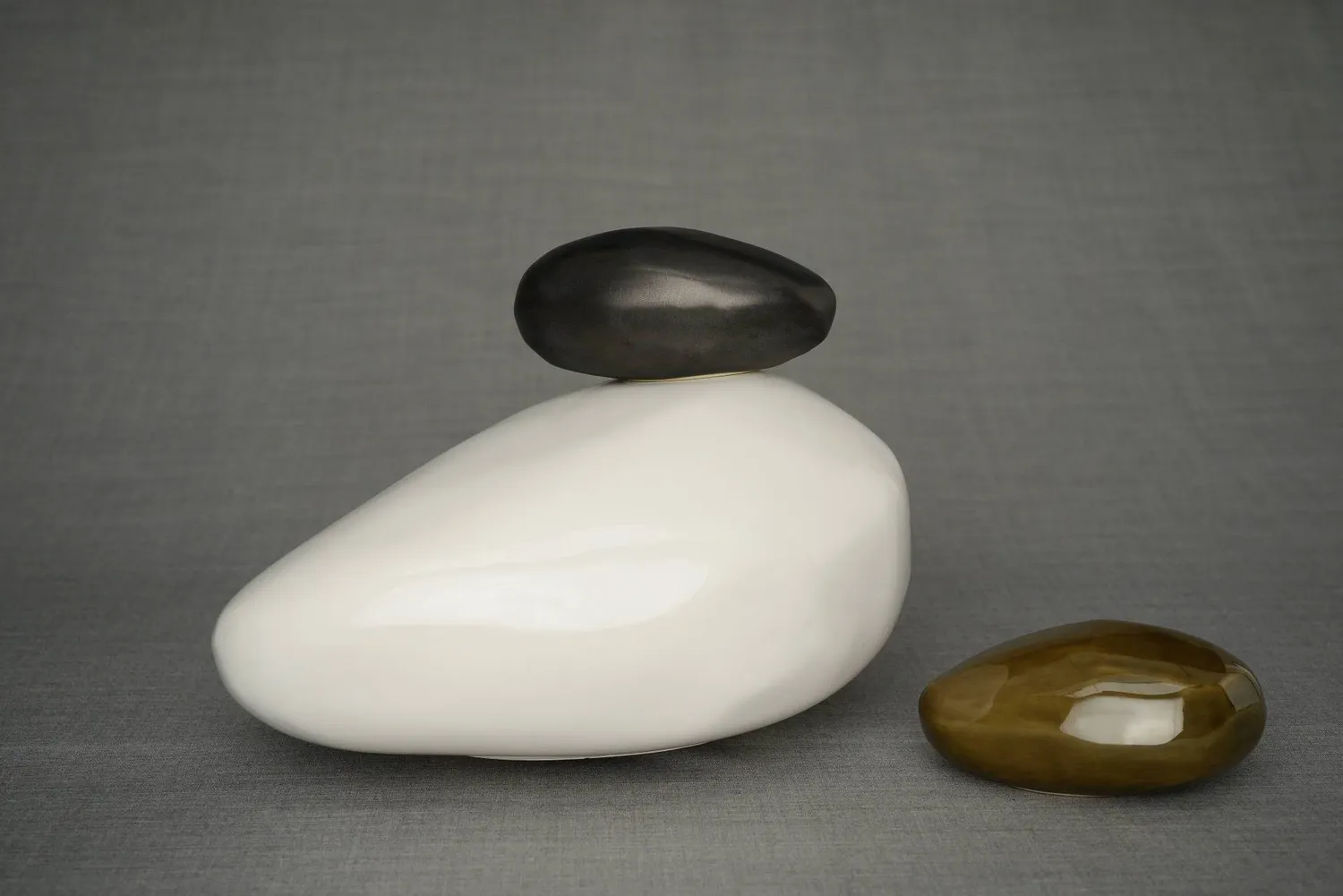 Pulvis Art Urns Pietra set urna cineraria grande e urnetta ricordo