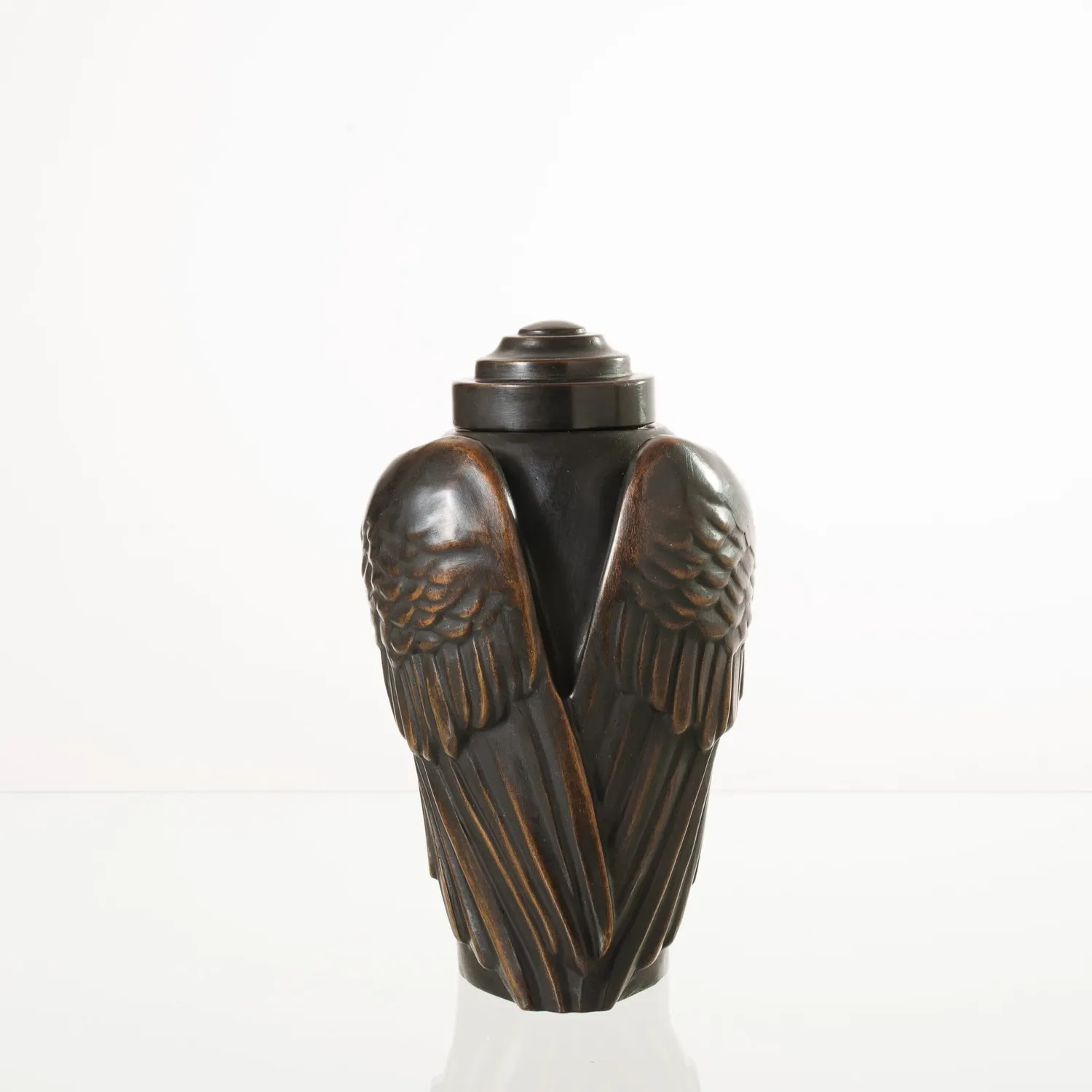 Pulvis Art Urns Ali urna cineraria in bronzo patina scura 3,1 L