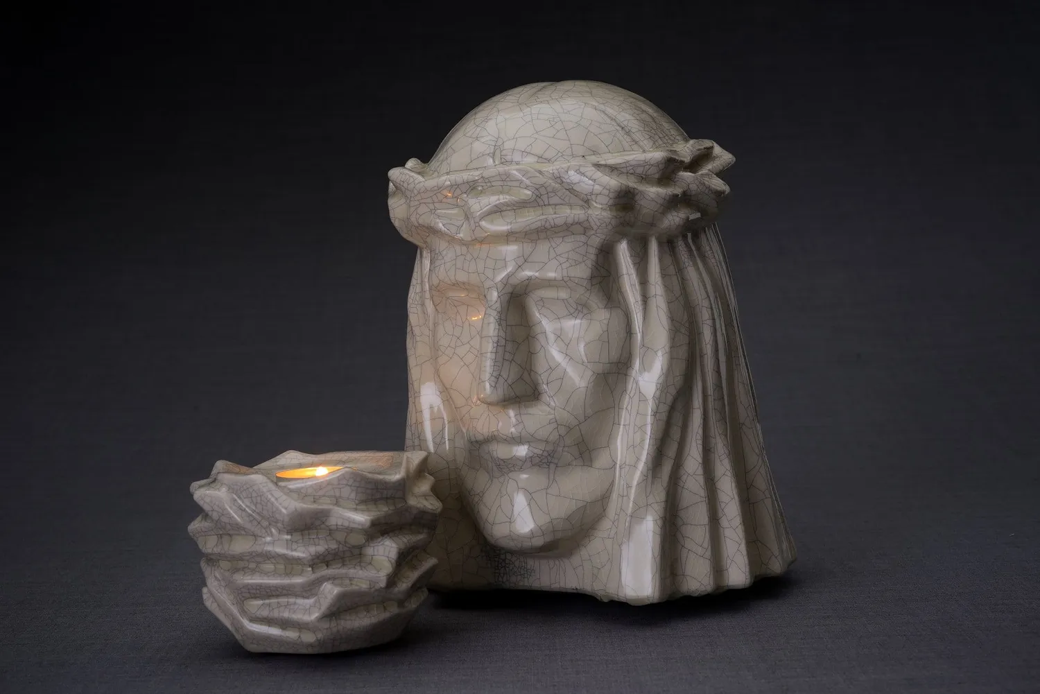 Pulvis Art Urns Il Cristo set urna cineraria grande e ricordo