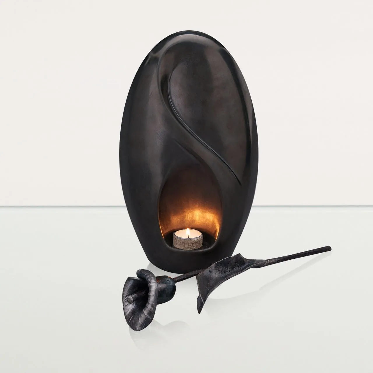 Pulvis Art Urns Fiore di Calla in ferro battuto a mano commemorativo
