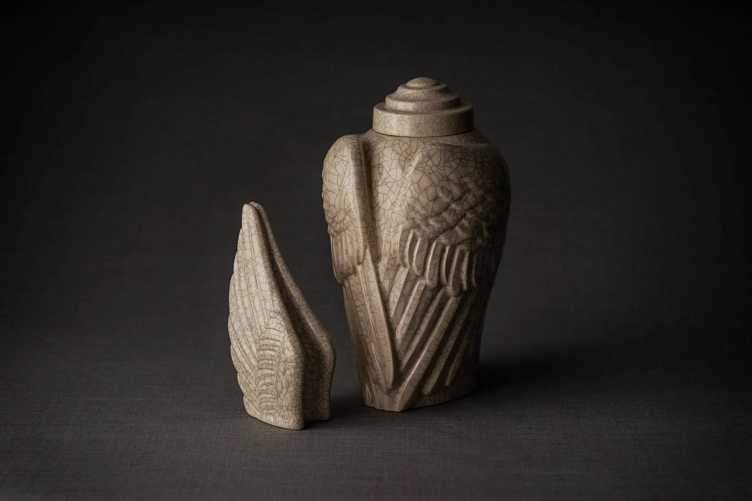 Pulvis Art Urns Ali set urne cinerarie grande e ricordo