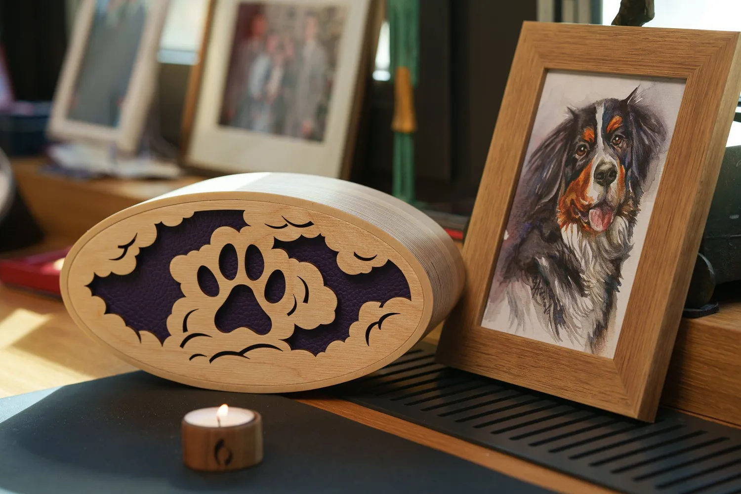 Pulvis Art Urns Zampa del Cielo urna per animali in compensato 0,95 L