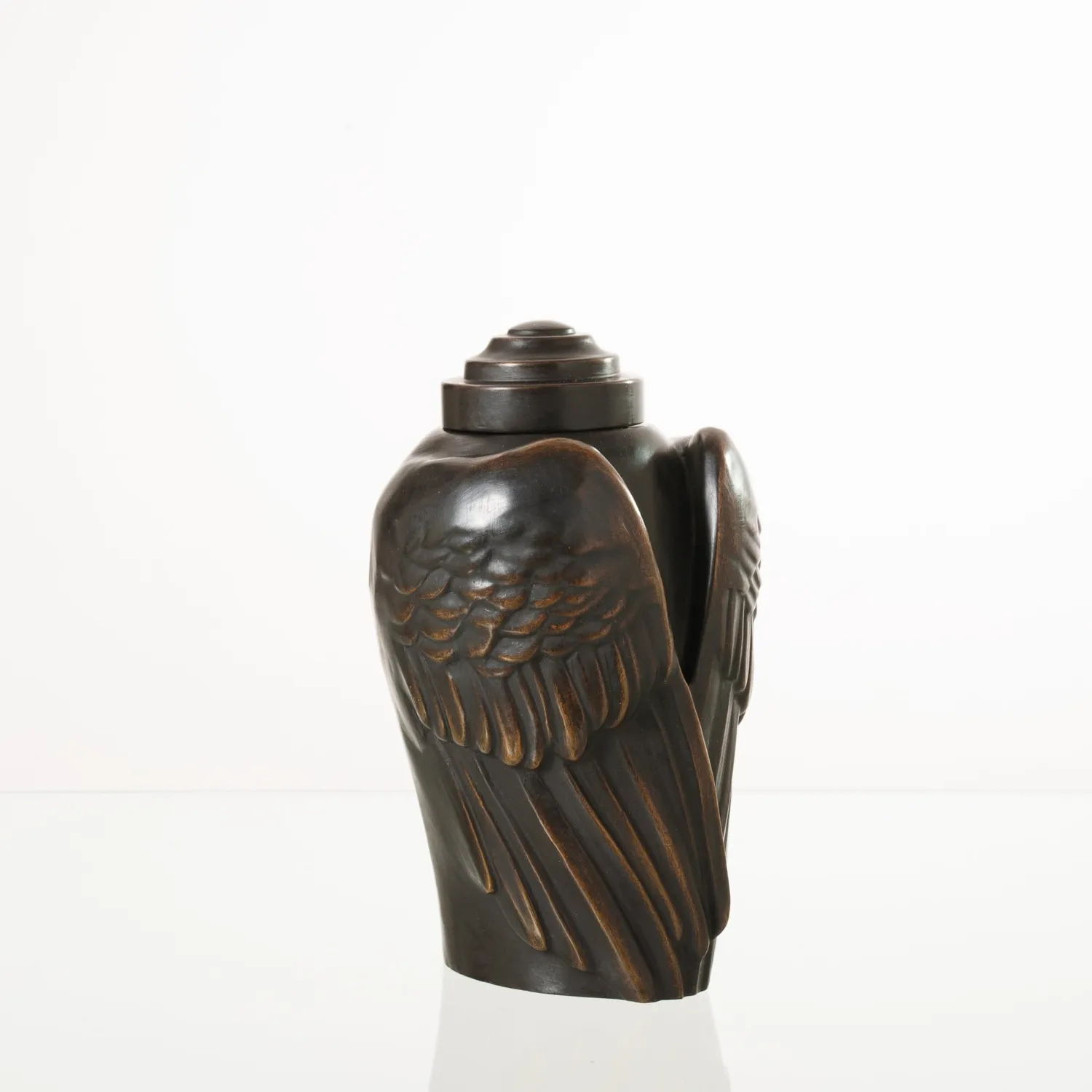 Pulvis Art Urns Ali urna cineraria in bronzo patina scura 3,1 L