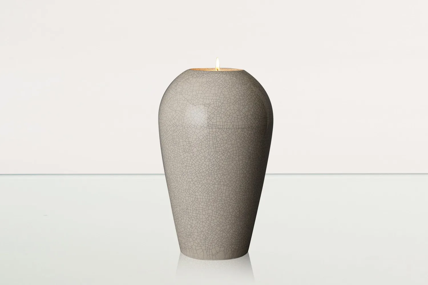 Pulvis Art Urns Serenità urna cineraria grande in ceramica con candela