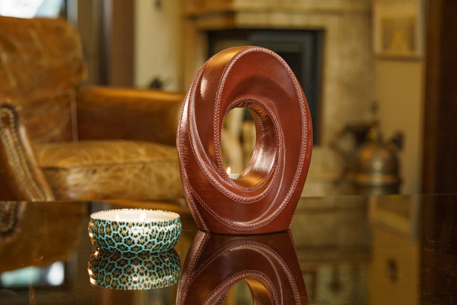 Pulvis Art Urns Il Passaggio PA-L urna pelle con candela