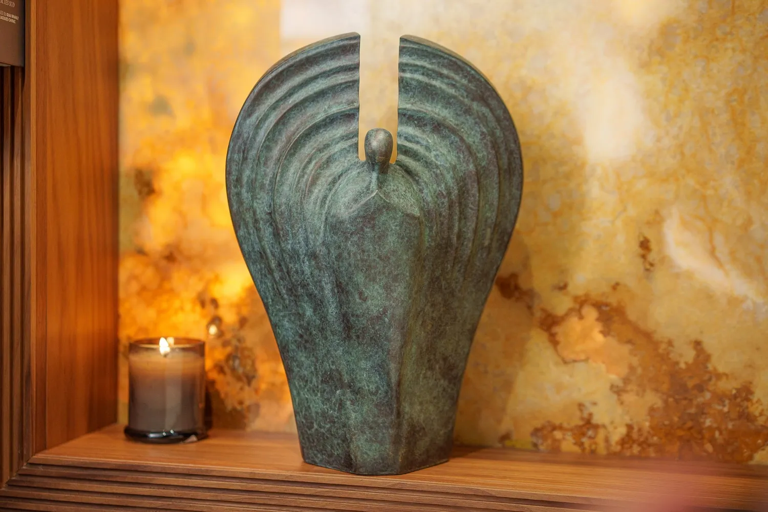 Pulvis Art Urns Guardian urna cineraria in bronzo patina verde