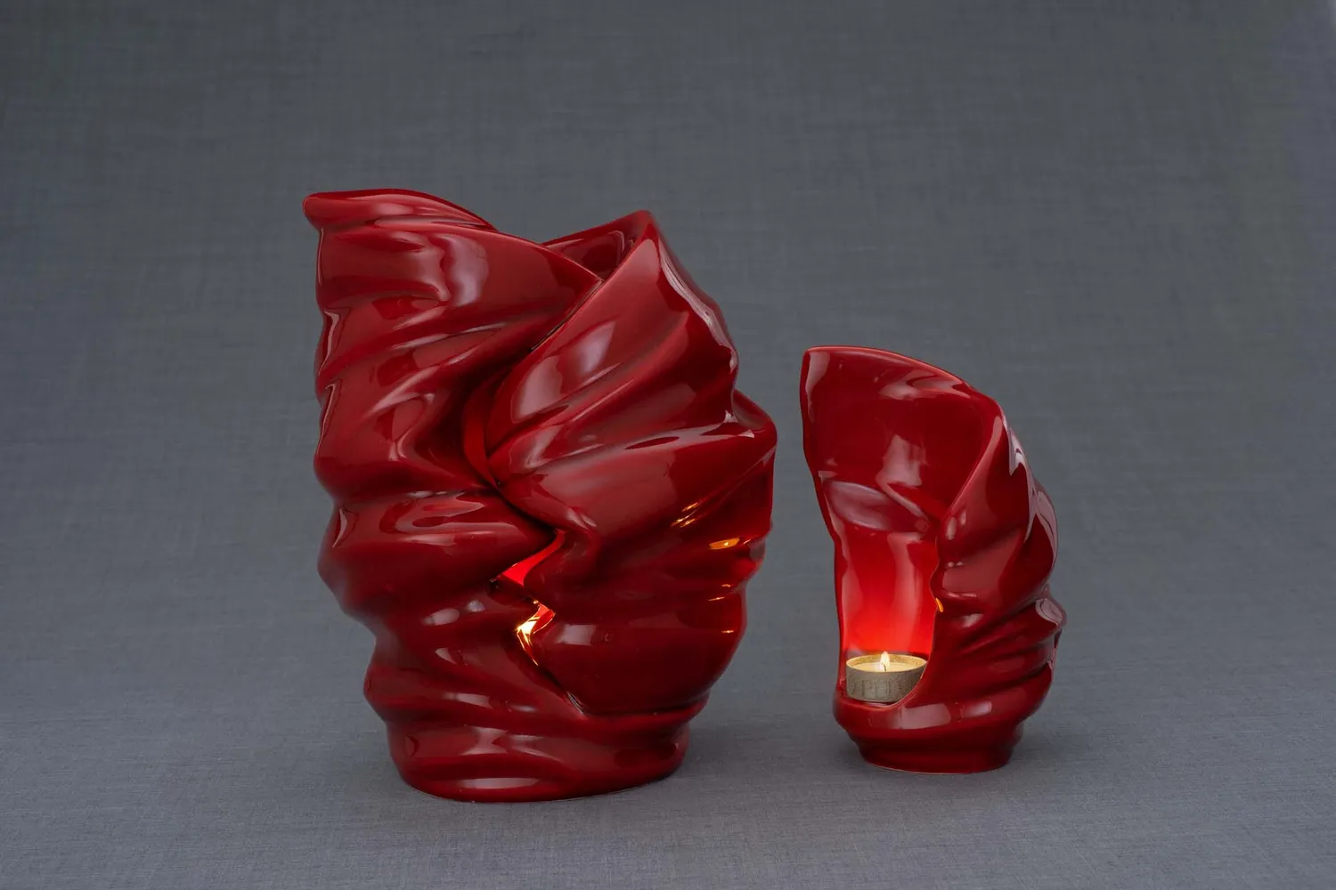 Pulvis Light set urna cineraria grande e ricordo in ceramica