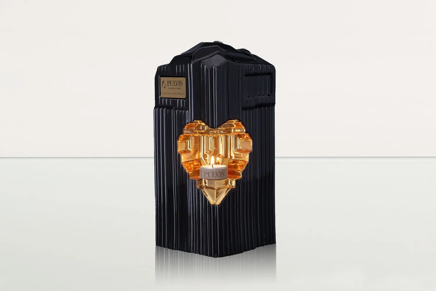Pulvis Art Urns Heart HE-L urna cineraria con candela