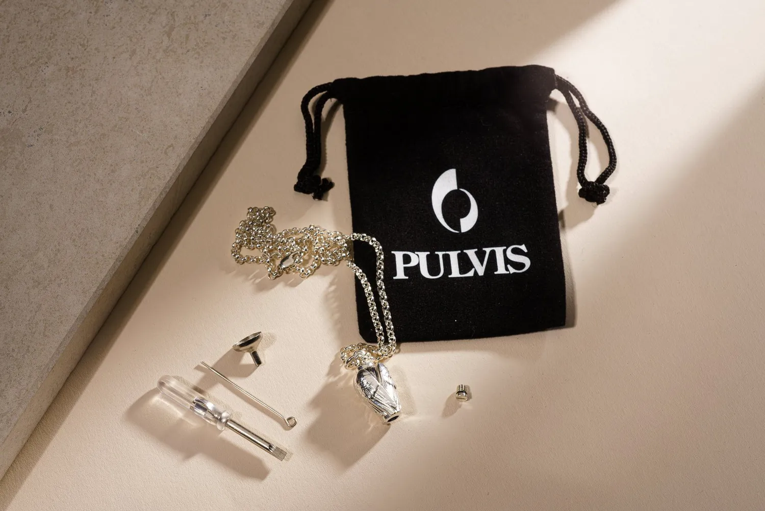 Pulvis Ali JWL-WINGS collana cineraria argento