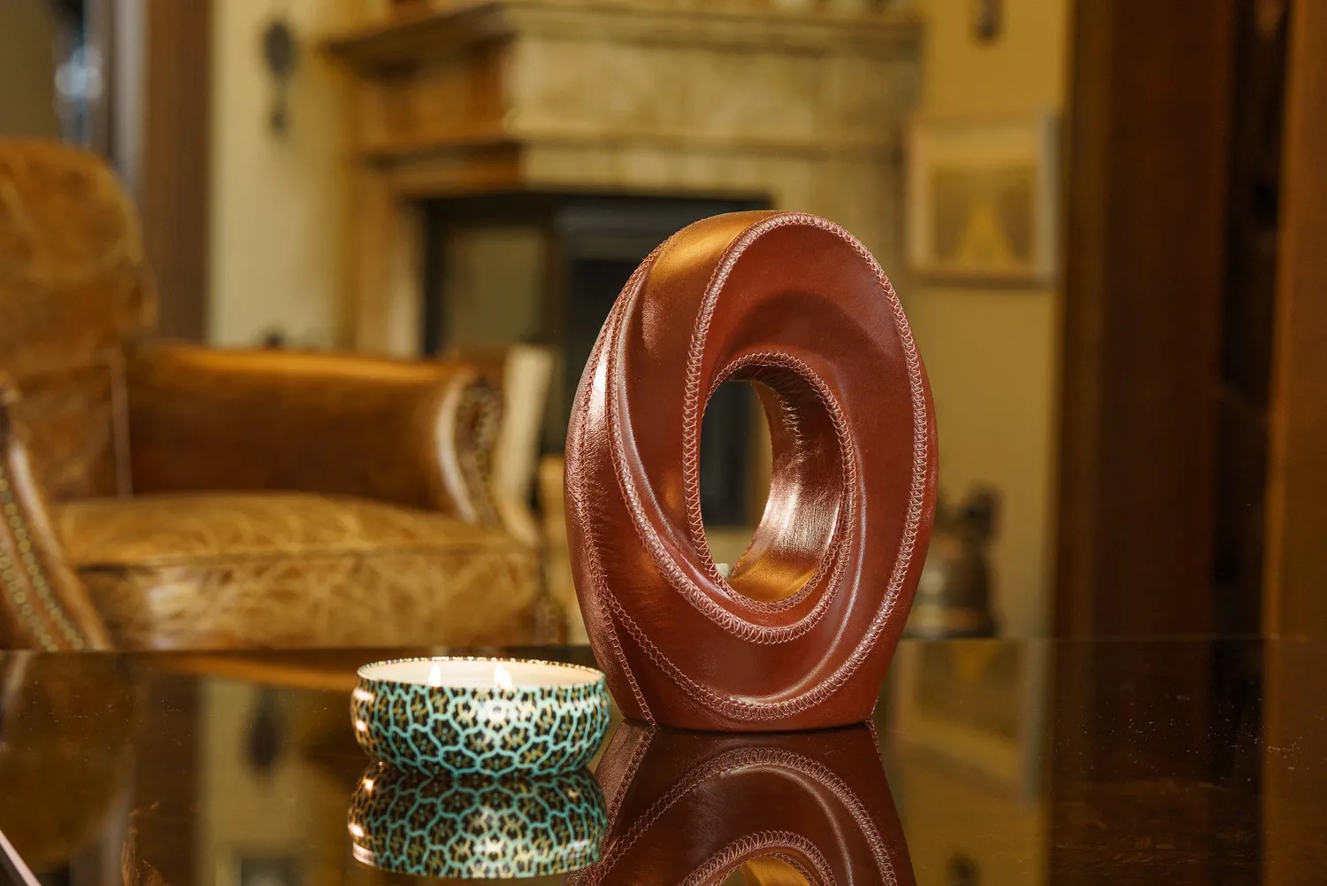 Pulvis Art Urns Il Passaggio PA-L urna pelle con candela