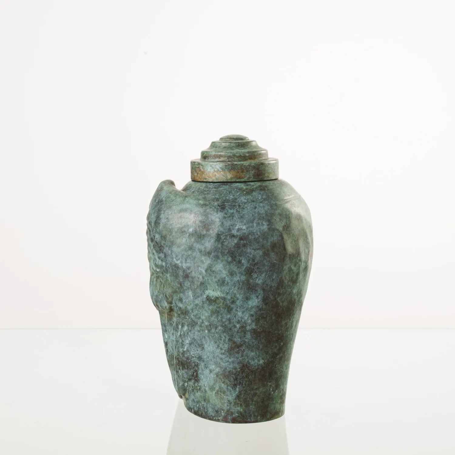 Pulvis Art Urns Wings urna cineraria in bronzo patina verde 3,1 L